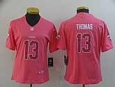 Women Nike Saints 13 Michael Thomas Pink Rush Fashion Limited Jersey,baseball caps,new era cap wholesale,wholesale hats